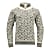 Devold SVALBARD WOOL ZIP NECK, Off White - Anthracite