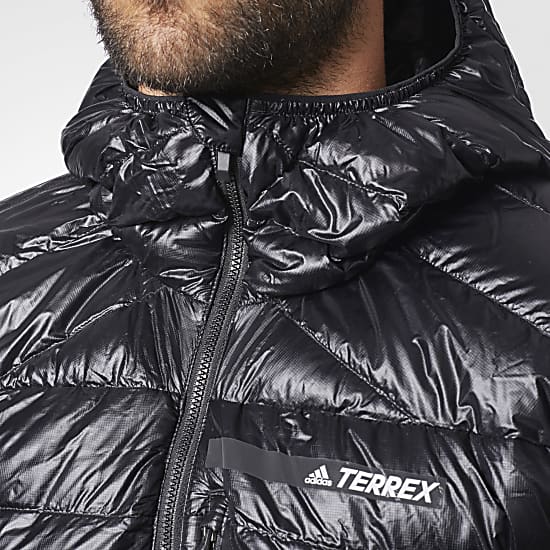 adidas M TERREX CLIMAHEAT AGRAVIC DOWN HOODED JACKET, Black - Fast and cheap shipping - www 