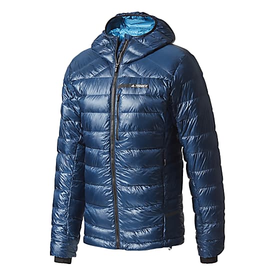 adidas M TERREX CLIMAHEAT AGRAVIC DOWN HOODED JACKET, Blue Night - Free  Shipping starts at 60£ - www.exxpozed.eu