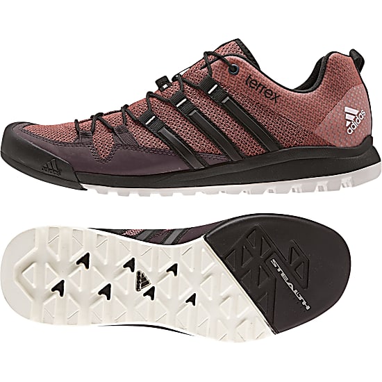adidas W TERREX SOLO, Mineral Red - Core Black - Raw Pink - Free Shipping  starts at 60£ - www.exxpozed.eu