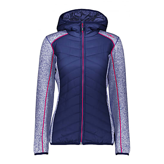 Cmp W Fix Hood Hybrid Jacket Mini Ripstop Inchiostro