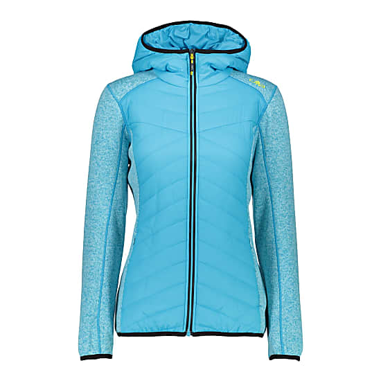 Cmp W Fix Hood Hybrid Jacket Mini Ripstop Ocean Fast And