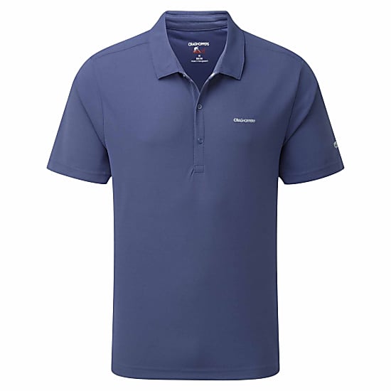 Craghoppers M NOSILIFE NEMLA SHORT-SLEEVED POLO, Dusk Blue