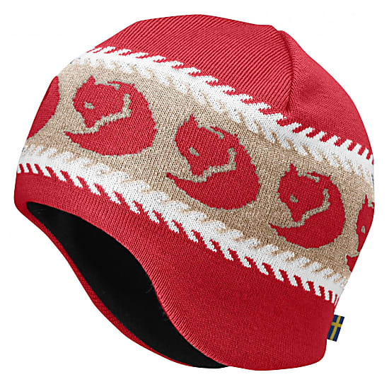 Fjallraven KIDS KNITTED HAT, Red