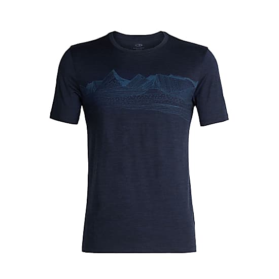 Icebreaker M Tech Lite Ss Crewe Pyrenees Dark Night Hthr