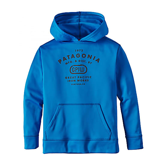 Patagonia BOYS GRAPHIC POLYCYCLE HOODY Andes Blue
