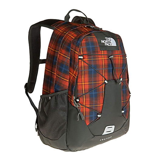 north face plaid backpack