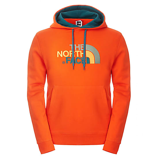 orange north face hoodie