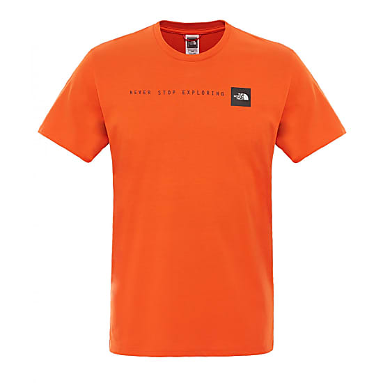 orange north face shirt