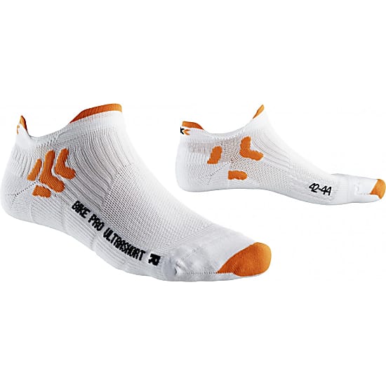 X-Socks M BIKING PRO ULTRASHORT, White - Orange