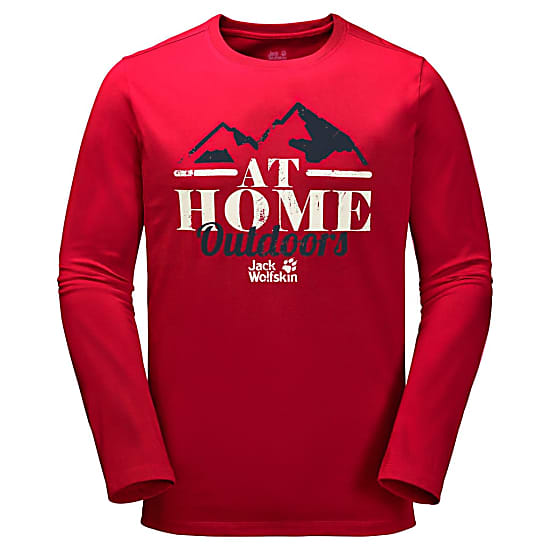 Jack Wolfskin M AT HOME LONGSLEEVE, Ruby Red