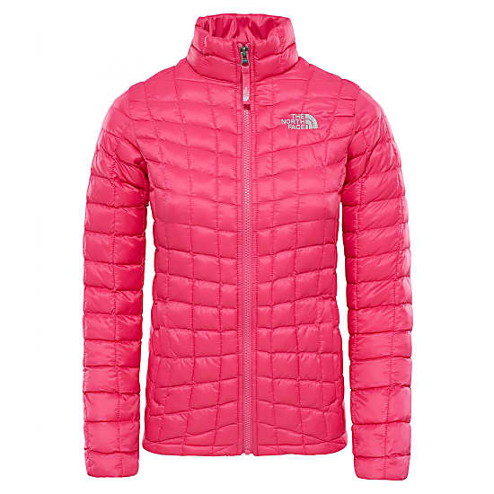 girls pink north face coat
