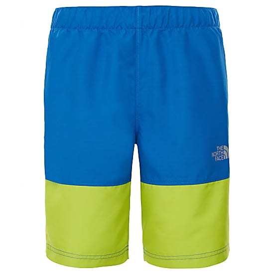 blue face yellow shorts