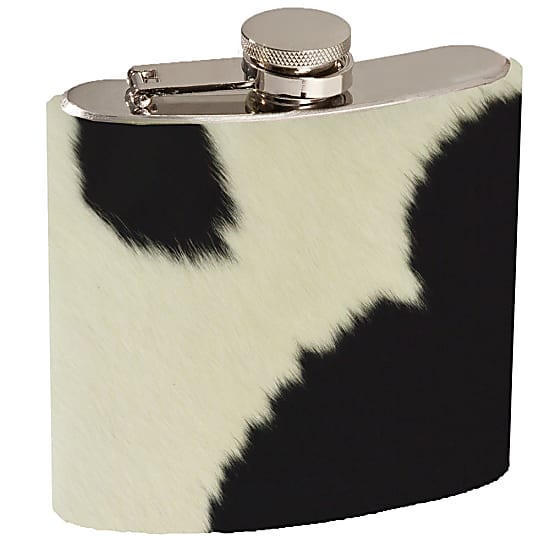 Buy Ebos Hip Flask Stainless Steel Cowhide 6 Oz 180 Ml Schwarz