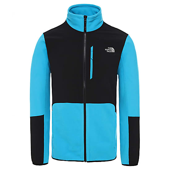 The North Face M Glacier Pro Full Zip Acoustic Blue Tnf Black