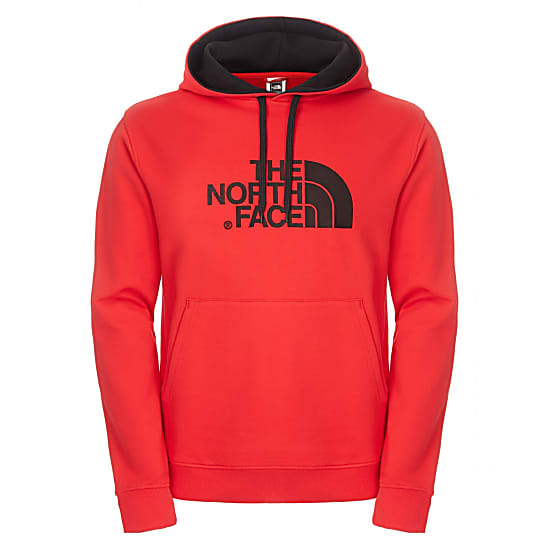 north face drew peak hoodie red