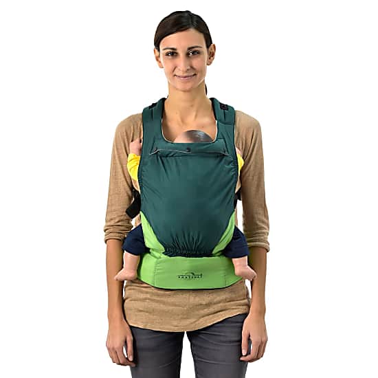 green baby carrier