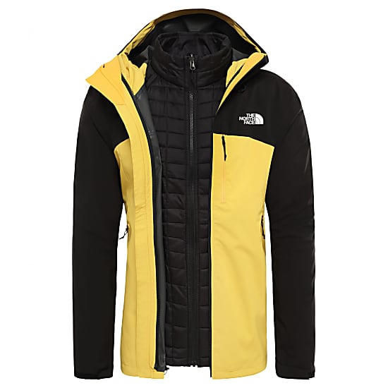 the north face yellow and black jacket