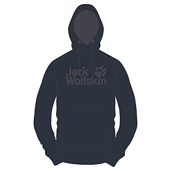 Jack Wolfskin M LOGO HOODY, Night Blue - Fast and cheap shipping