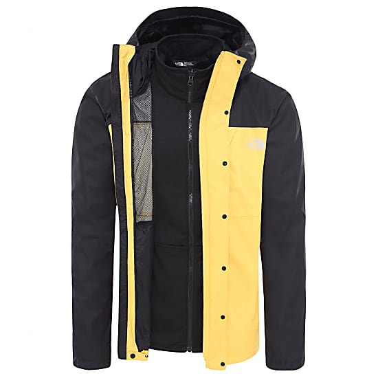 the north face black yellow jacket