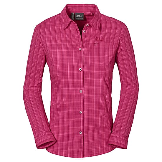Jack Wolfskin W CENTAURA FLEX SHIRT (STYLE WINTER 2019), Azalea Red Checks