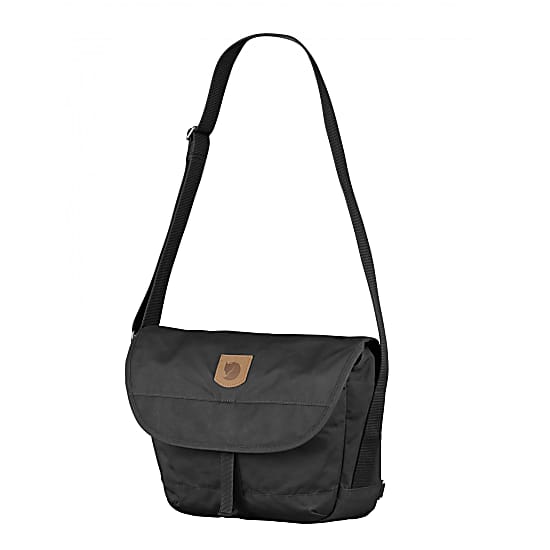 small black bag with long strap