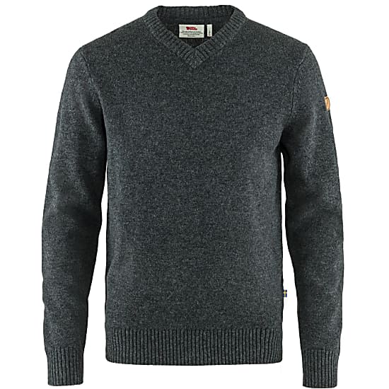dark grey v neck sweater