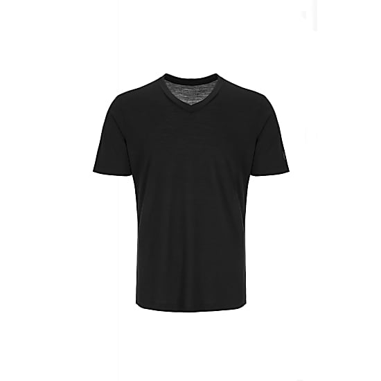 Super.Natural M Base V Neck Tee 140 Merino T-Shirt schwarz