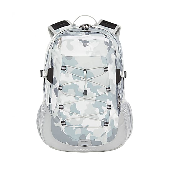 north face white camo backpack