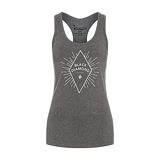 Black Diamond W BD RAYS TANK, Charcoal Heather