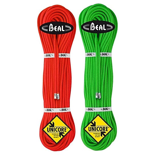 Beal GULLY UNICORE 7.3 MM 2 x 70 M GOLDEN DRY, Green - Red