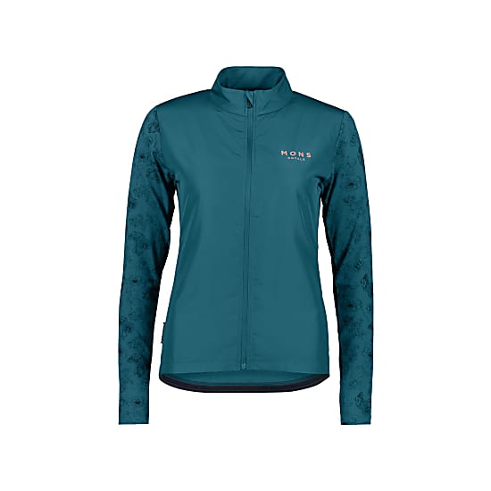 Mons Royale Merino W REDWOOD WIND JERSEY (PREVIOUS MODEL), Deep Teal