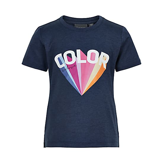 Color Kids GIRLS T-SHIRT WITH FRONT PRINT, Dress Blues