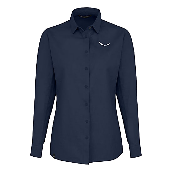 Salewa W FANES HEMP L/S SHIRT, Navy Blazer