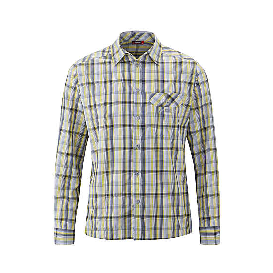 Maier Sports M LORENSIS L/S OVERSIZE, Grey - Yellow Check