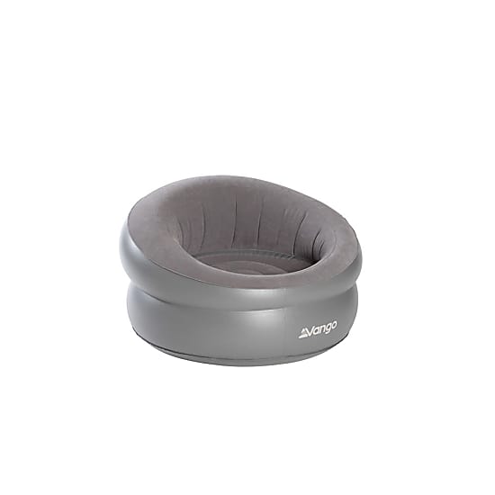 Vango INFLATABLE DONUT FLOCKED CHAIR, Nocturne Grey
