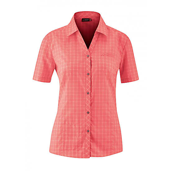 Maier Sports W JARA S/S OVERSIZE, Red - White Check