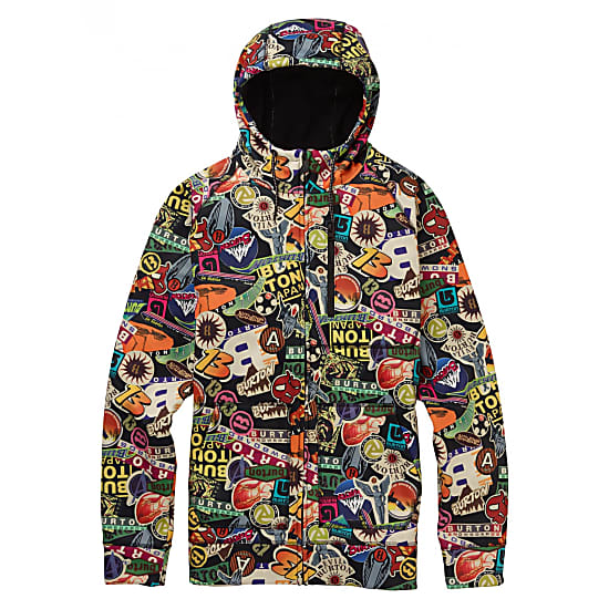 Burton M MB CROWN BONDED FULL-ZIP HOODIE, Stickers - Free Shipping