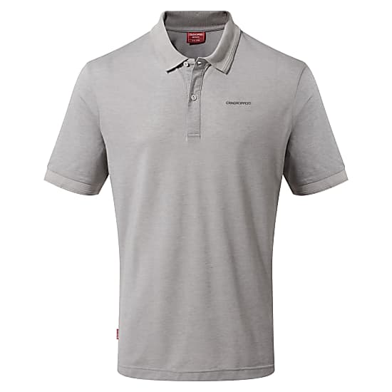 Craghoppers M MANI SHORT SLEEVED POLO, Soft Grey Marl