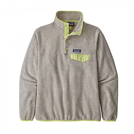 Patagonia W LIGHTWEIGHT SYNCHILLA SNAP-T PULLOVER, Oatmeal Heather - Jellyfish Yellow