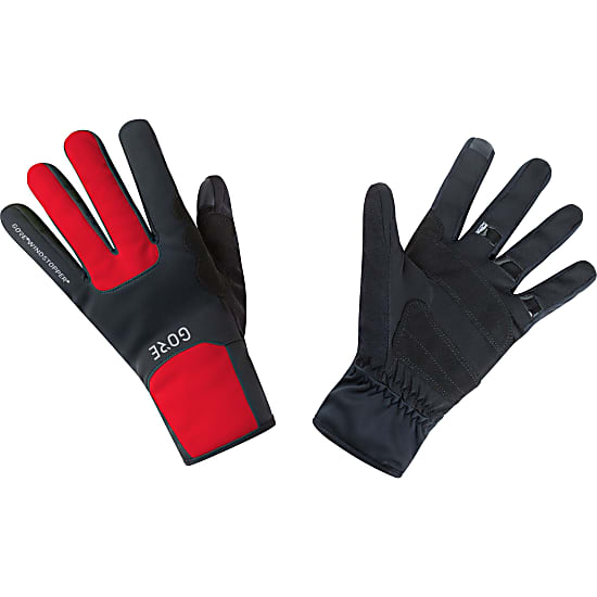 Gore M GORE WINDSTOPPER THERMO GLOVES, Black - Red