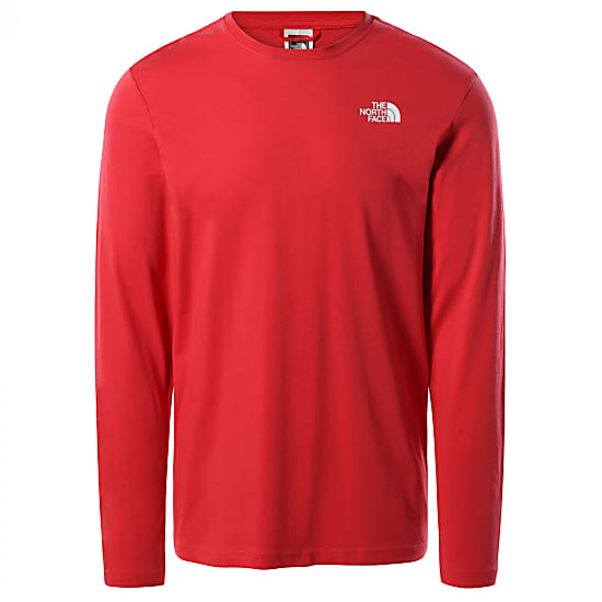 The North Face M L/S RED BOX TEE, Rococco Red