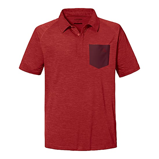 Schoeffel M POLO SHIRT HOCHECK, Goje Berry