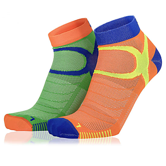 Eightsox COLOR 3 EDITION 2-PACK, Green - Orange