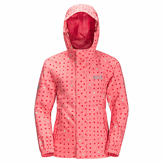 Jack Wolfskin KIDS TUCAN DOTTED JACKET, Apricot Coral All Over