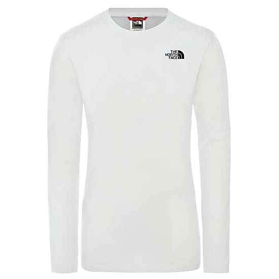 The North Face W L/S SIMPLE DOME TEE, TNF White
