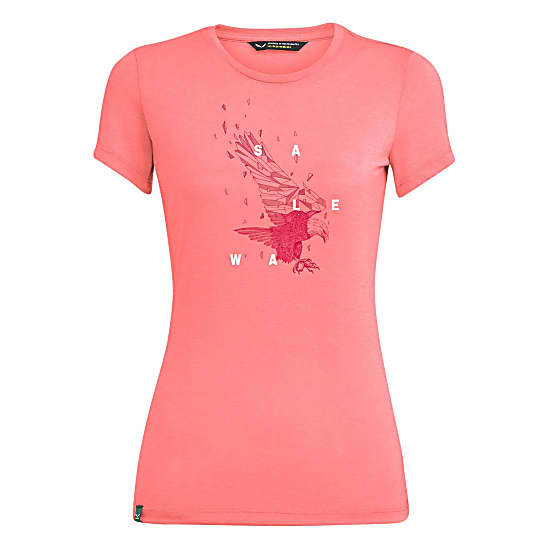 Salewa W EAGLE FIGURE DRY S/S TEE, Shell Pink Melange