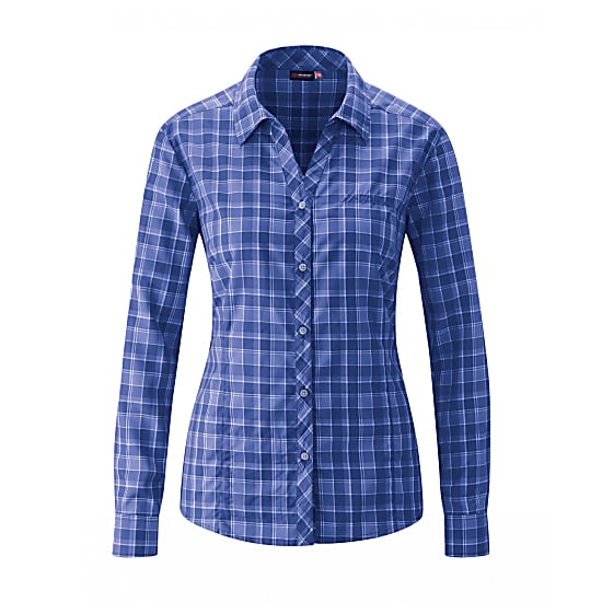 Maier Sports W JARA L/S, Lilac - White Check II