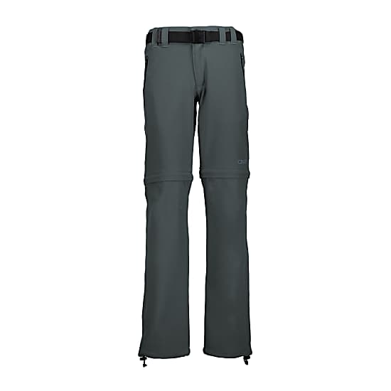 CMP BOY ZIP OFF PANT STRETCH POLYESTER, Antracite