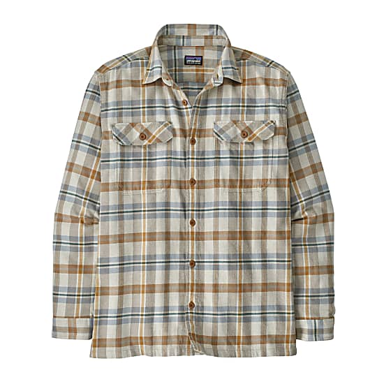 Patagonia M L/S Fields ORGANIC starts SHIRT, Shipping at MW COTTON - Free FLANNEL - 60£ Natural FJORD